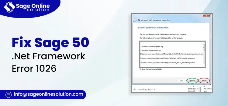 Fix Sage 50 .Net Framework Error 1026 