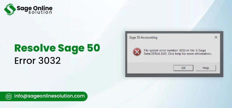 Resolve Sage 50 Error 3032