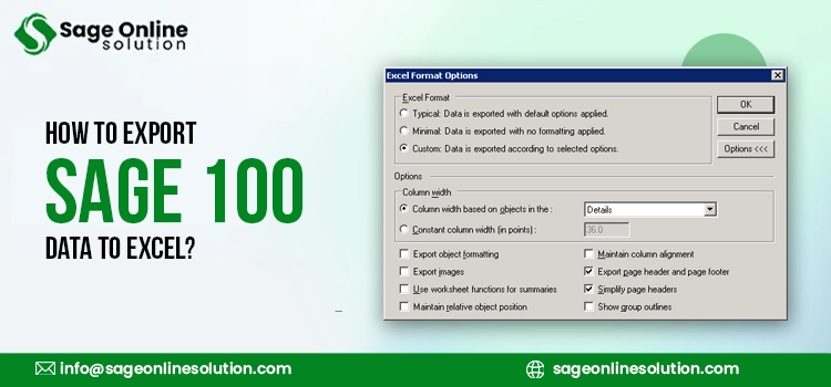 How To Export Sage 100 Data To Excel?